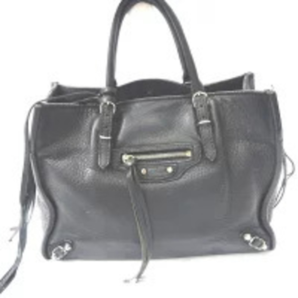 Balenciaga handbag Paper leather black